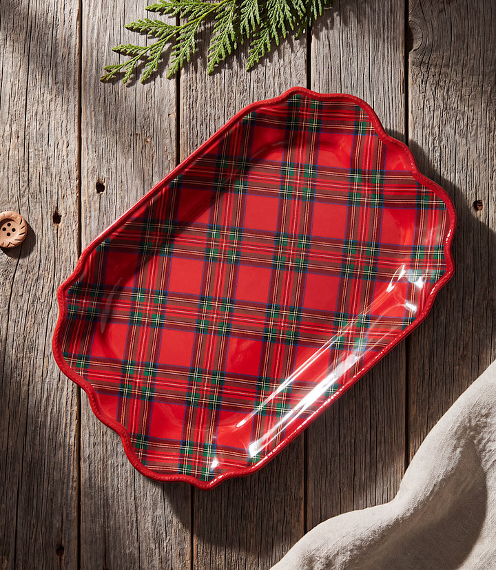 Tartan Melamine Serving Platter