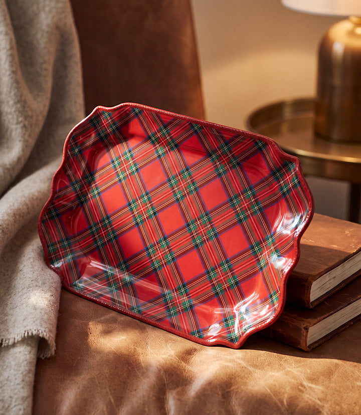 Tartan Melamine Serving Platter
