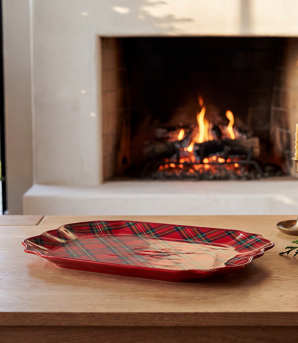 Tartan Melamine Serving Platter
