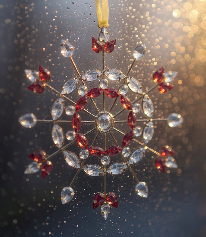 Red & Gold Jeweled Ornament