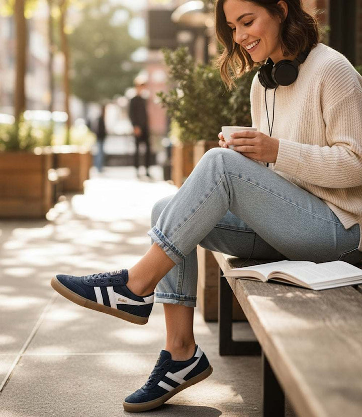 Gola Badminton Suede Plimsoll Sneakers