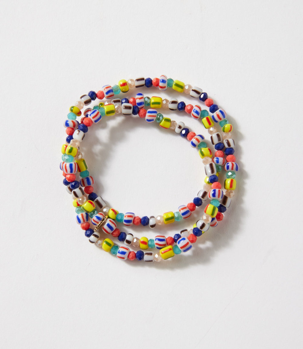 Glass Bead Wrap Bracelet