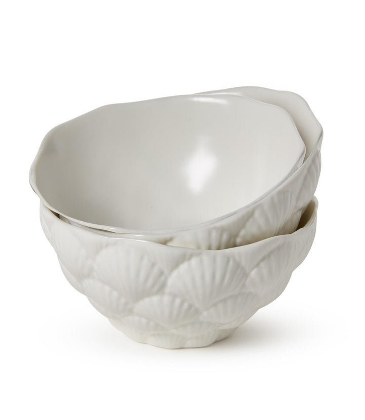 Shell Porcelain Small Bowls, Set Of 3