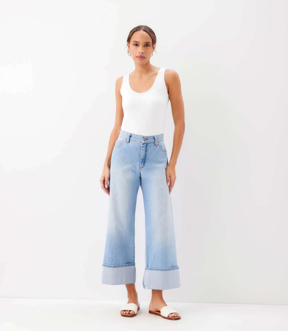 Cuffed Cropped Jeans