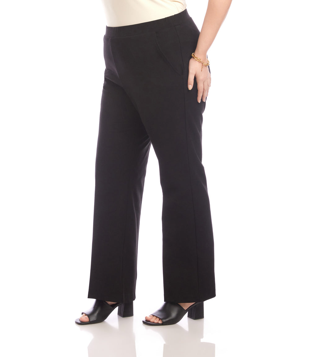 straight leg dress pants women Karen Kane Women's Emily Straight Leg Pants - Black