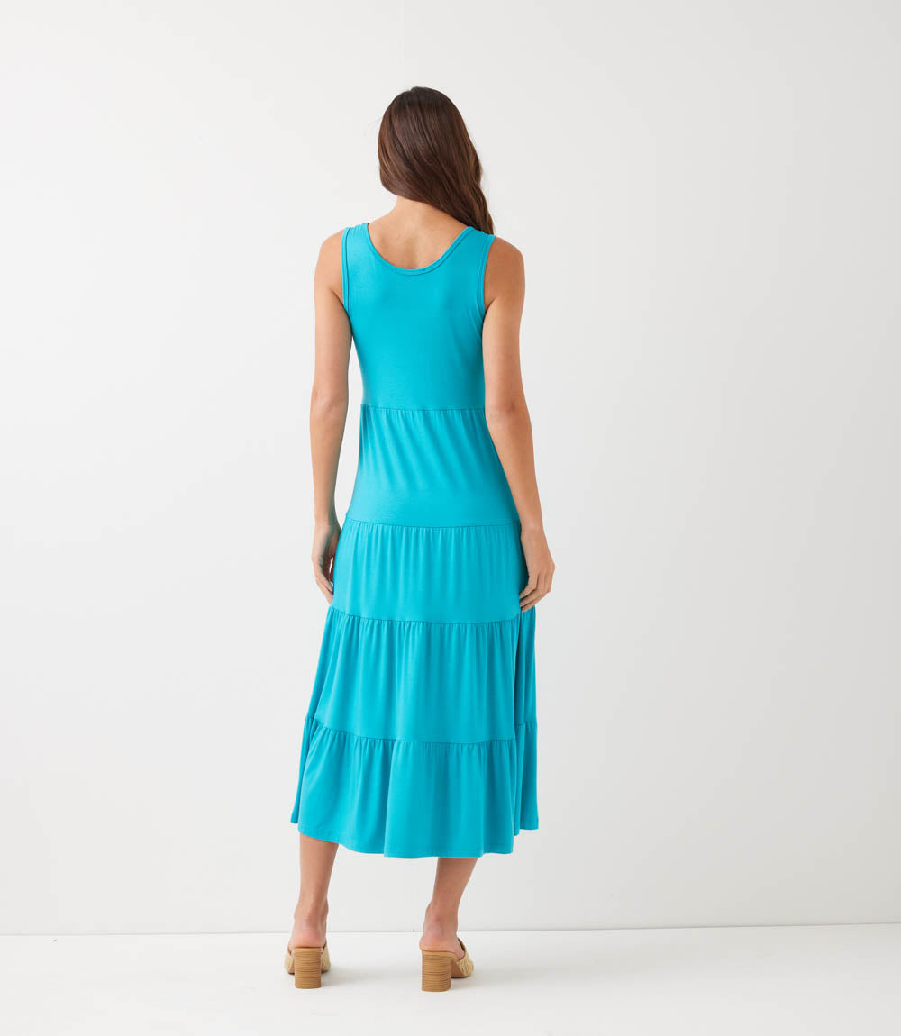 karen kane tiered midi dress Karen Kane Women's Tiered Midi Dress - Black