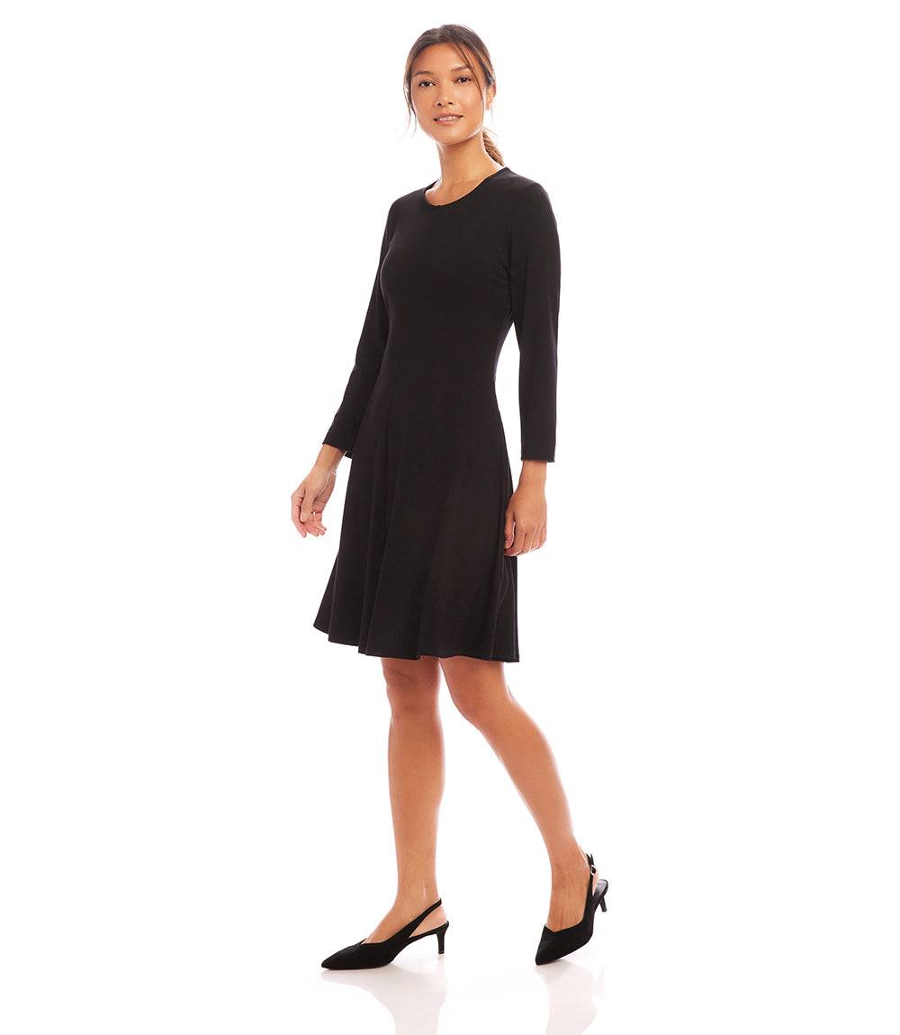 Karen Kane Three Quarter Sleeve Jersey Dress - Black - P/XS Karen Kane Three Quarter Sleeve Jersey Dress - Black - P/XS