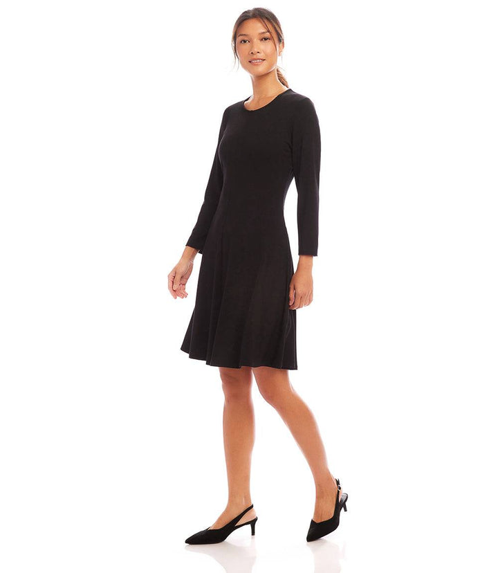 3/4 Sleeve Fit & Flare Dress