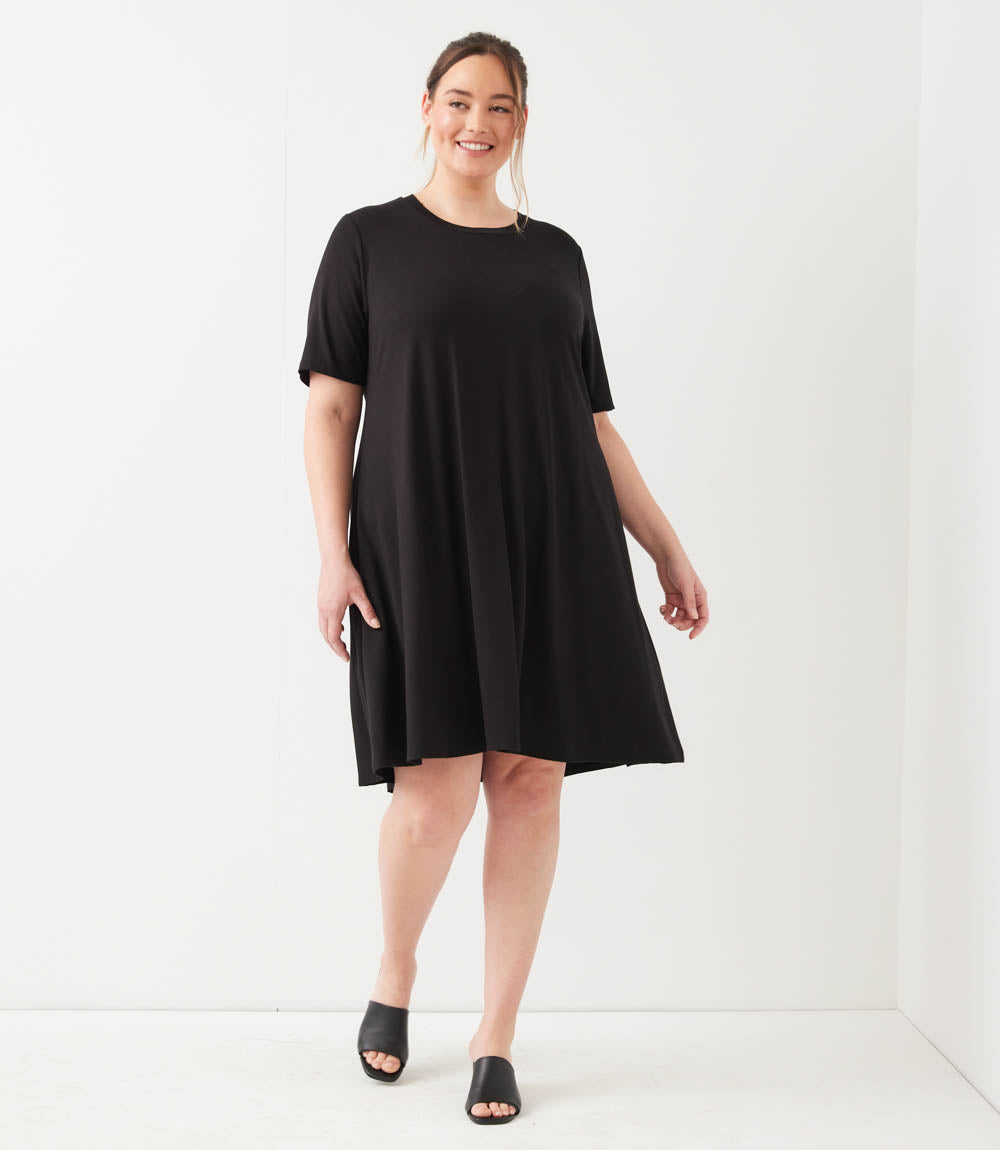 Karen Kane Women's Plus Size Short Sleeve A-Line Dress, 1X, 1X, Black, Rayon/Spandex Karen Kane Women's Plus Size Short Sleeve A-Line Dress, 1X, 1X, Black, Rayon/Spandex