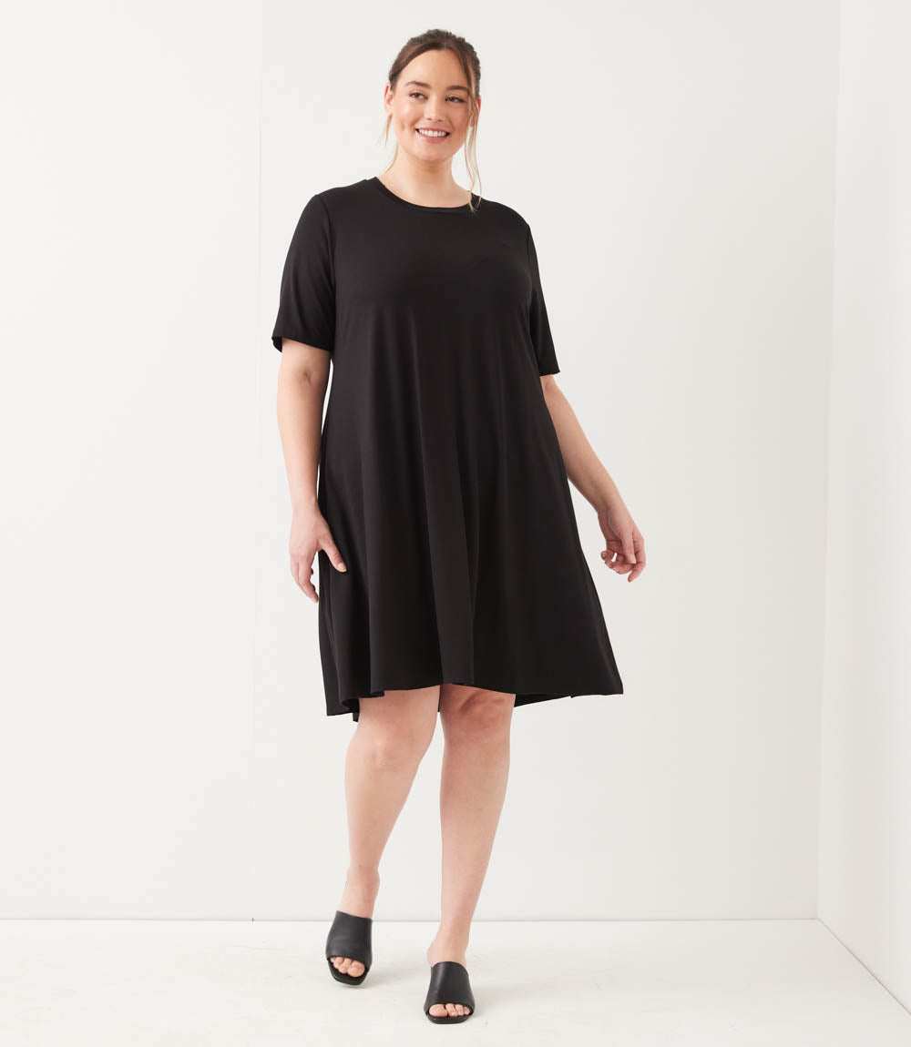 black short plus size dresses Karen Kane Women's Sleeve A-Line Dress, 1X, 1X, Black, Rayon/Spandex Kardel_0628 Slim/Fitted silhouette Strapless Sweetheart Vestido Mini Sin Tirantes Waist:48