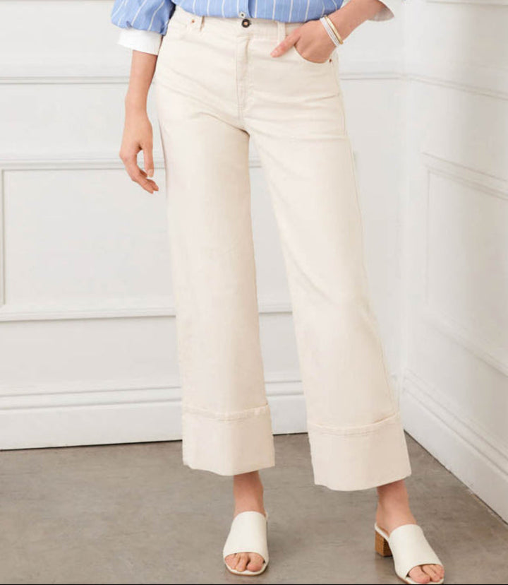 Cuffed Cropped Jeans