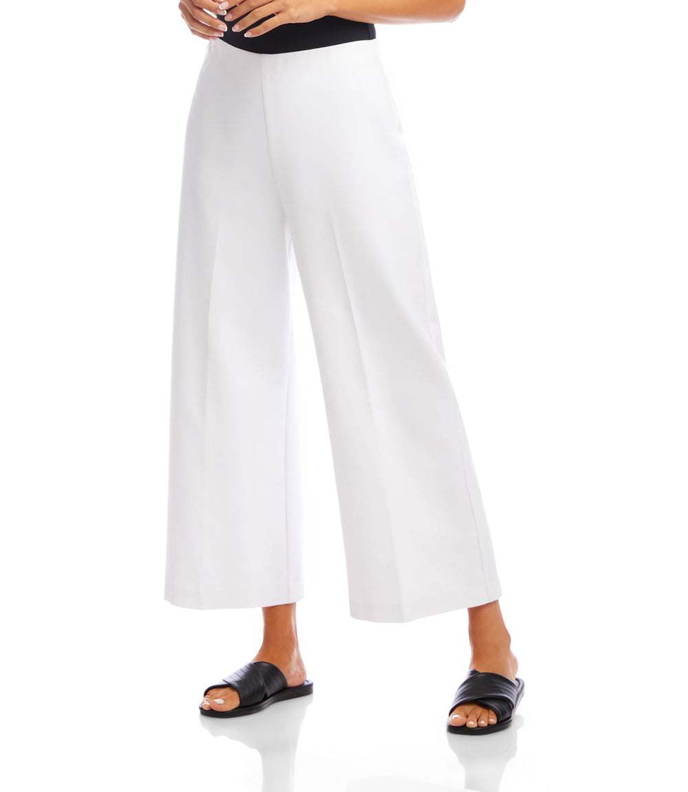 Petite Size Cropped Wide-Leg Pants