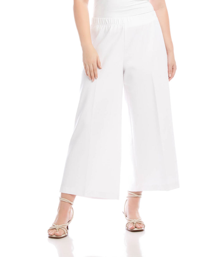 Plus Size Cropped Wide-Leg Pants