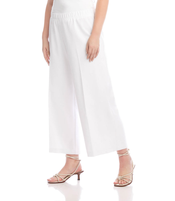 Plus Size Cropped Wide-Leg Pants