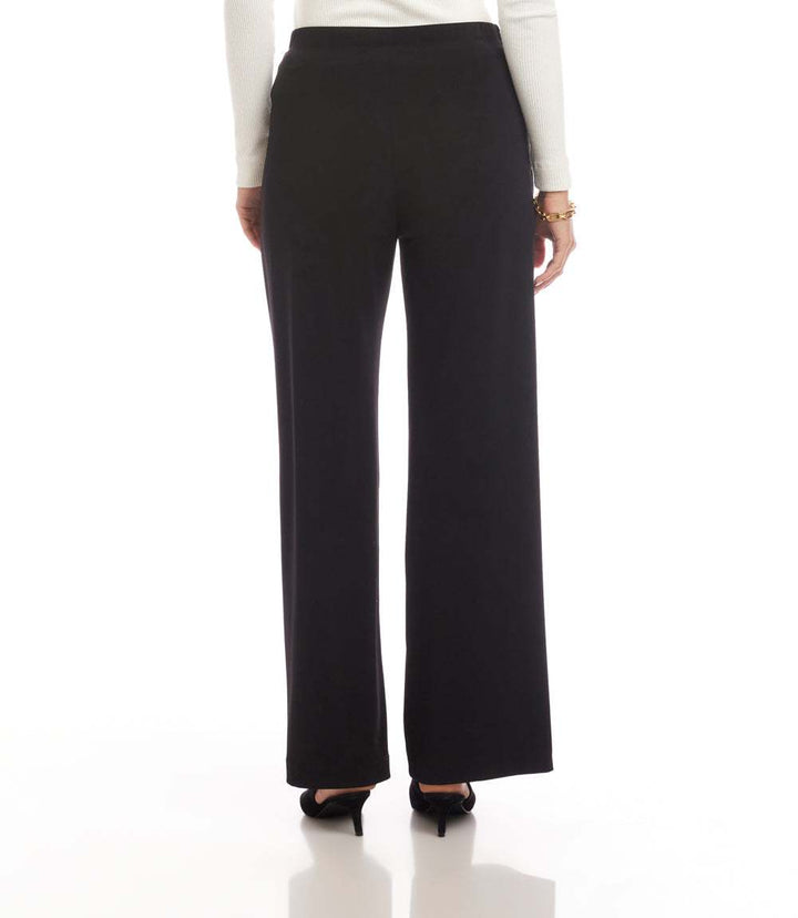 Petite Size Travel Jersey Wide-Leg Pants