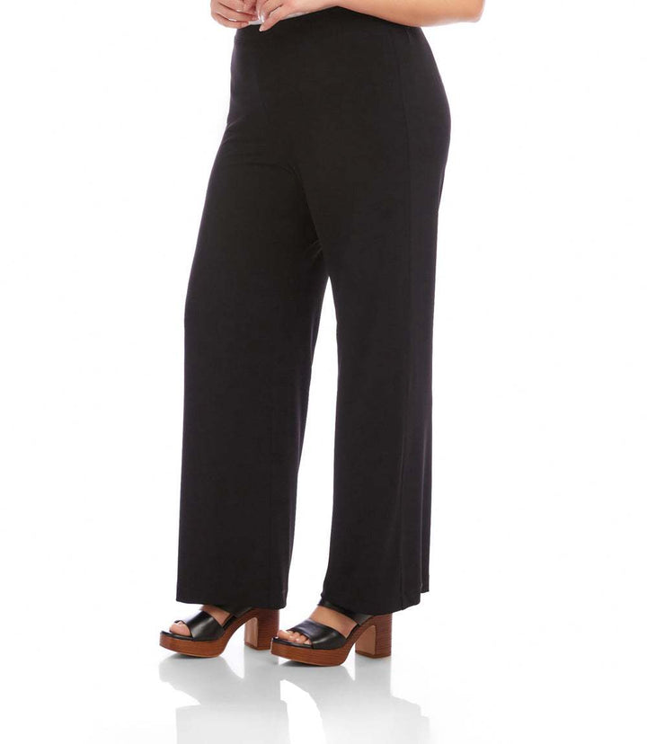Plus Size Travel Jersey Wide-Leg Pants