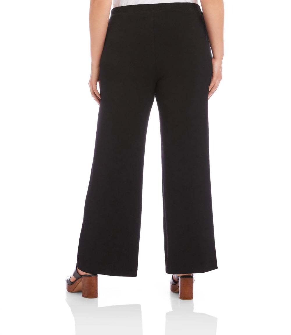 Plus Size Travel Jersey Wide-Leg Pants