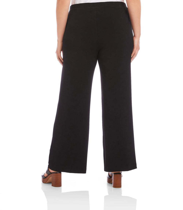 Plus Size Travel Jersey Wide-Leg Pants
