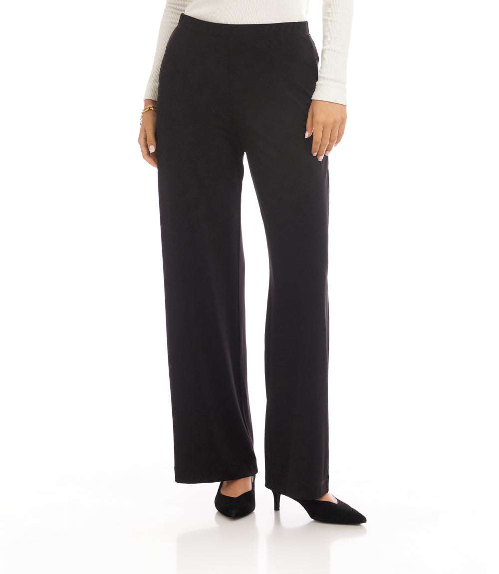 Travel Jersey Wide-Leg Pants