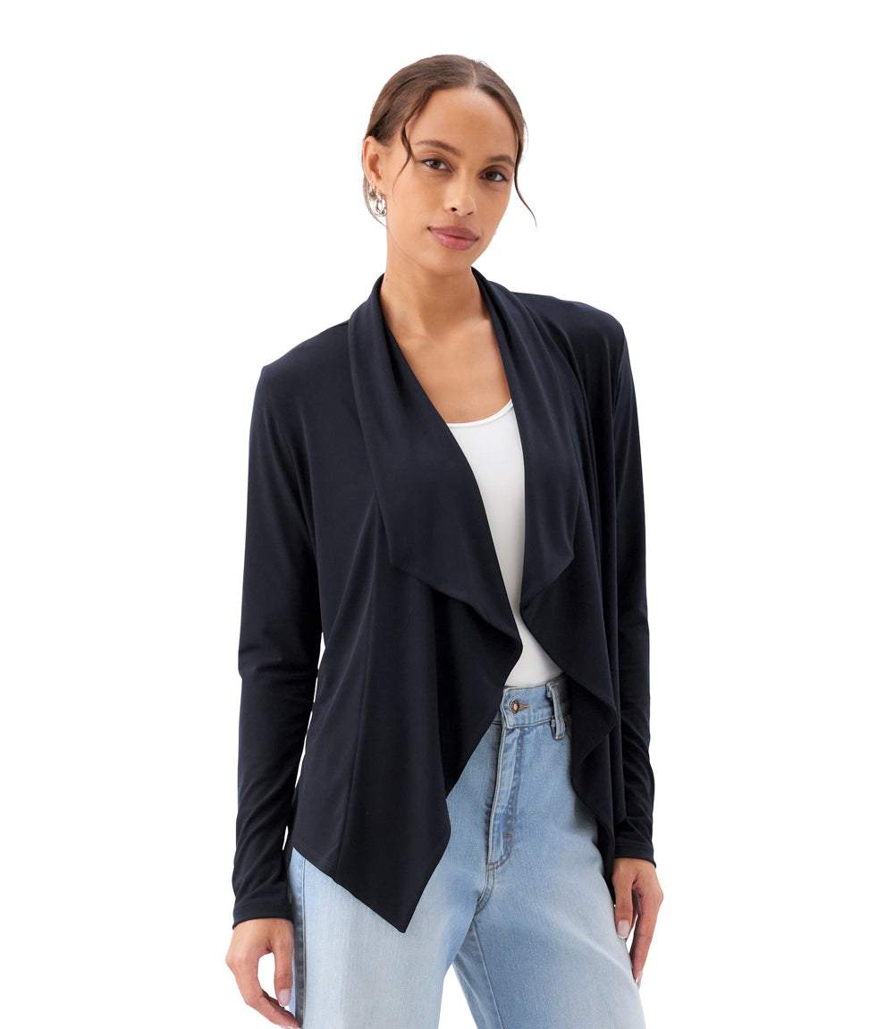 トップス 00s japanese label drape cardigan seana Drape Travel Jersey Cardigan - Effortless Style & Comfortable Fit