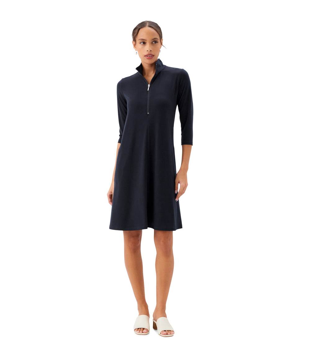 Karen Kane Women's 3/4 Sleeve Zip-Up Travel Dress, XL Karen Kane Women's 3/4 Sleeve Zip-Up Travel Dress, XL