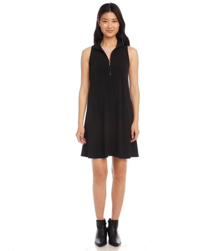 Petite Size Sleeveless Zip-Up Travel Dress