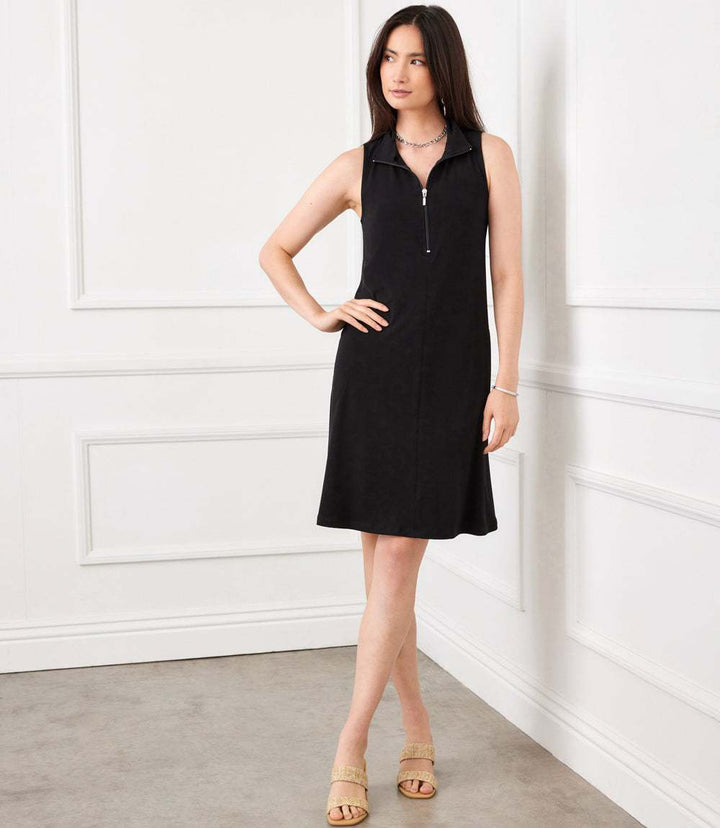 Sleeveless Zip-Up Travel Dress
