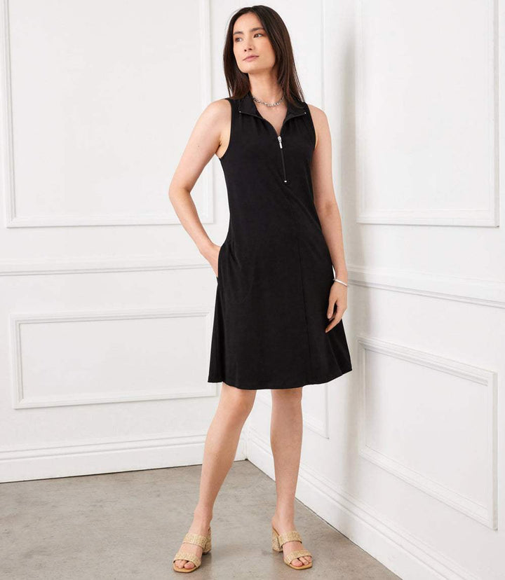 Sleeveless Zip-Up Travel Dress
