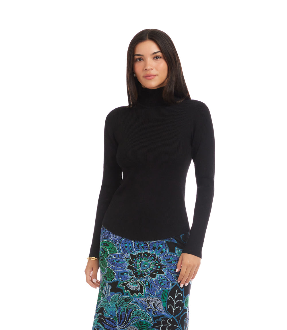 Ribbed Turtleneck Sweater