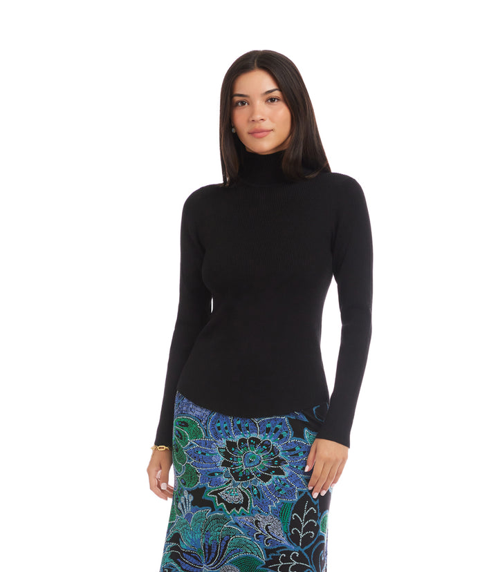 Ribbed Turtleneck Sweater