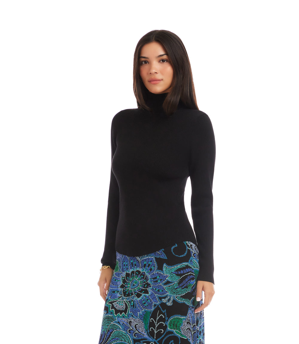 Ribbed Turtleneck Sweater