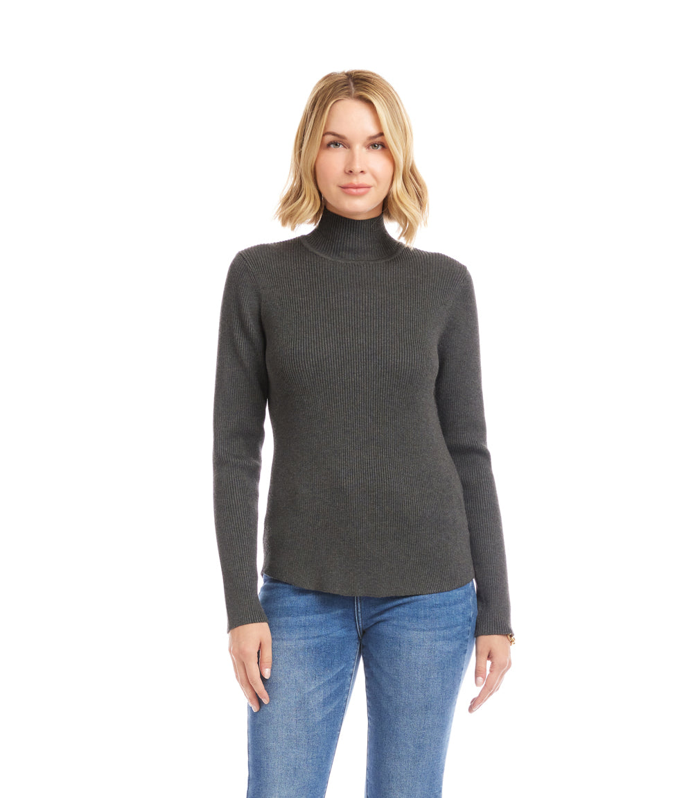 Ribbed Turtleneck Sweater