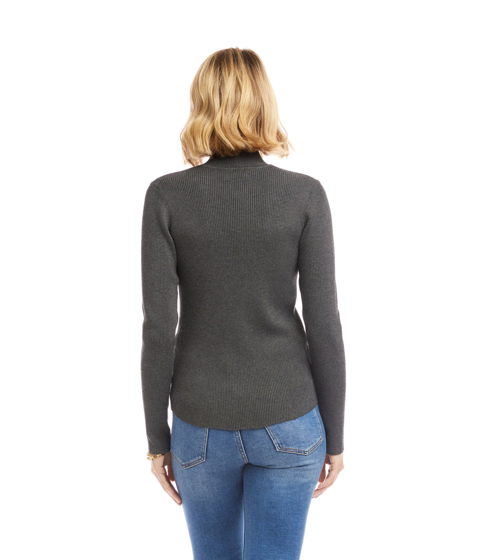 Ribbed Turtleneck Sweater