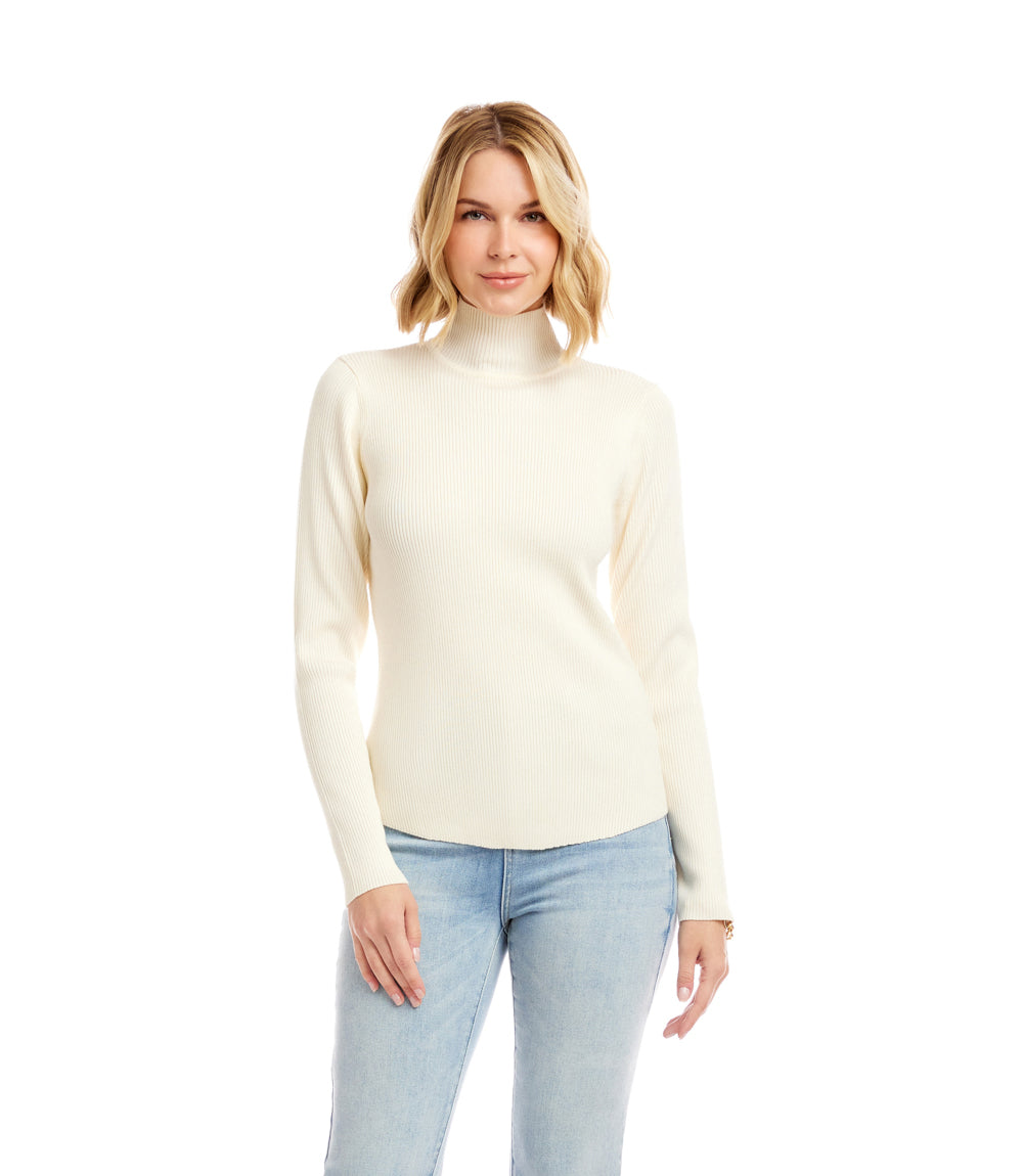 Ribbed Turtleneck Sweater