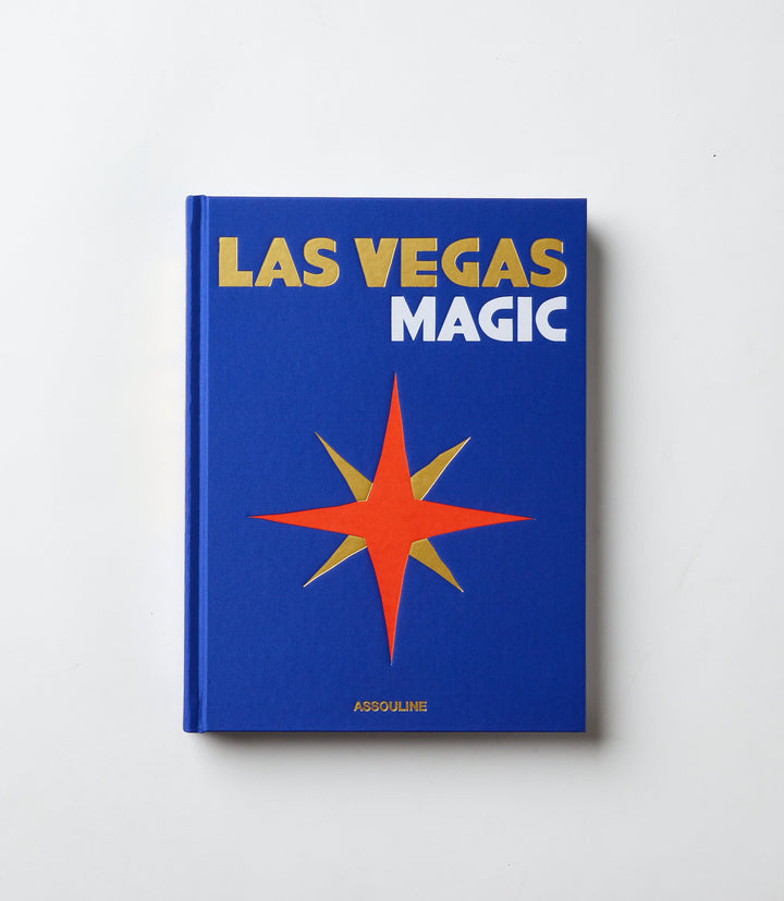 Hardcover book Las Vegas Magic by Richard Abowitz with blue cover and star design about Las Vegas magic shows and illusions
