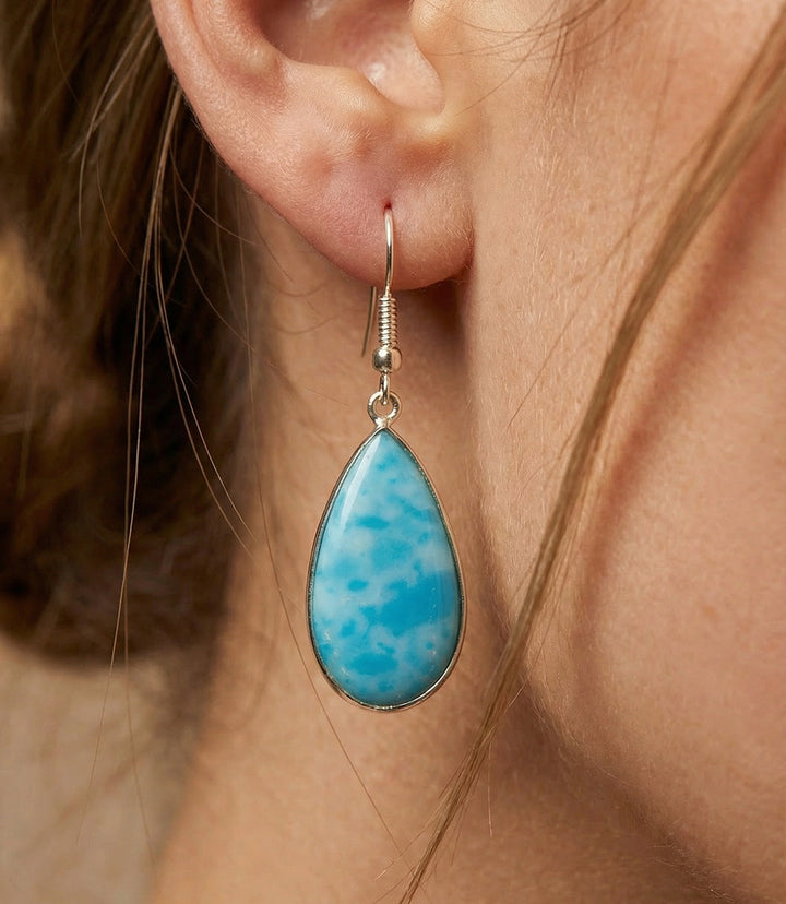 Larimar Teardrop Earrings