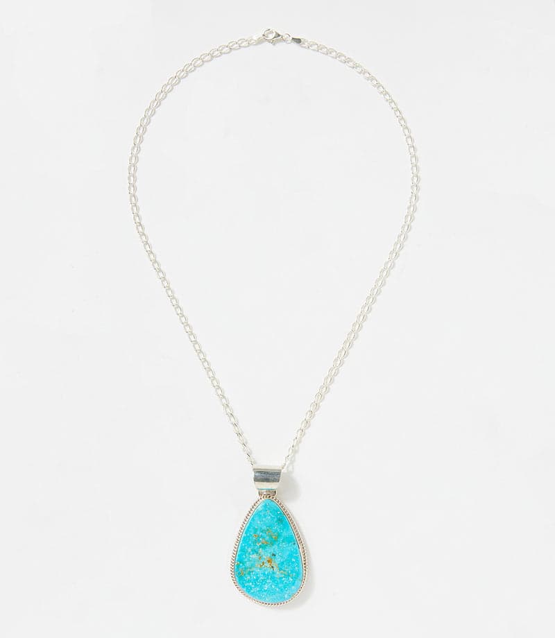 Kingman Turquoise Pendant Necklace