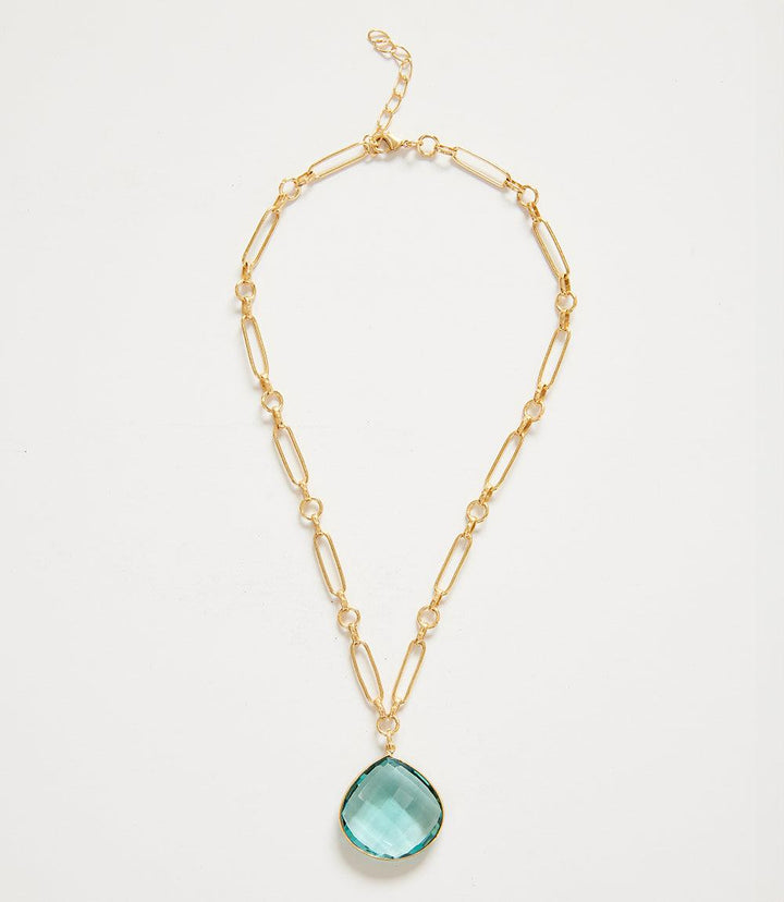 Aqua Quartz Pendant Necklace