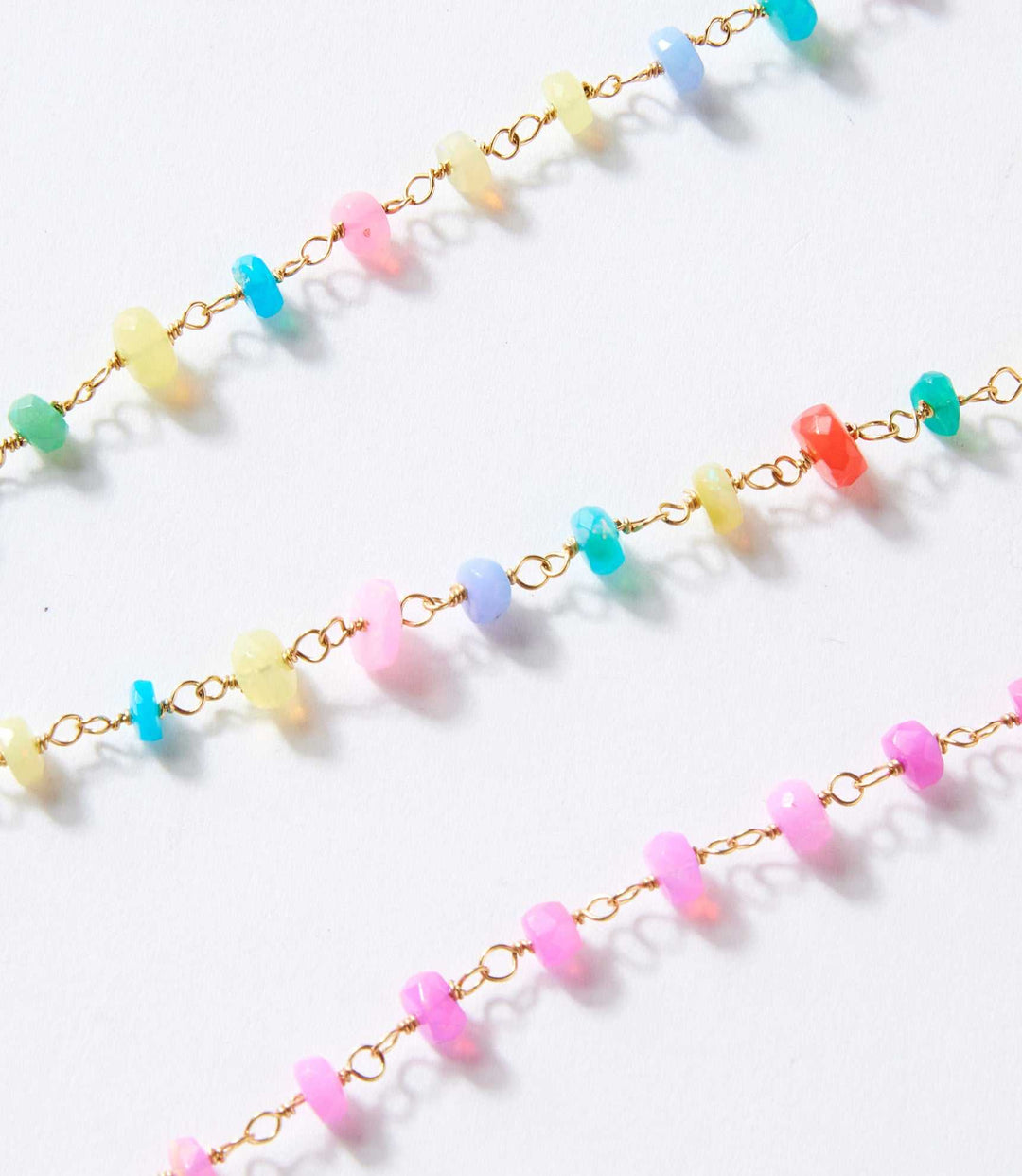 Neon Beaded Gemstone Necklace