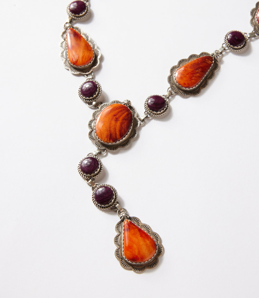 Spiny Oyster Lariat Necklace