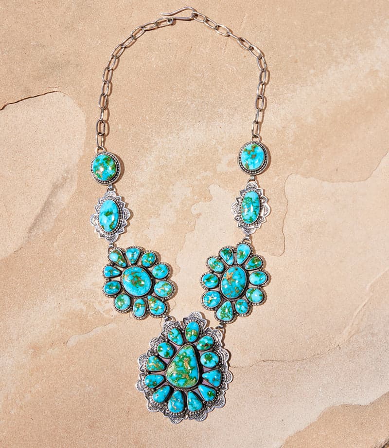 Sonoran Gold Turquoise Stone Necklace