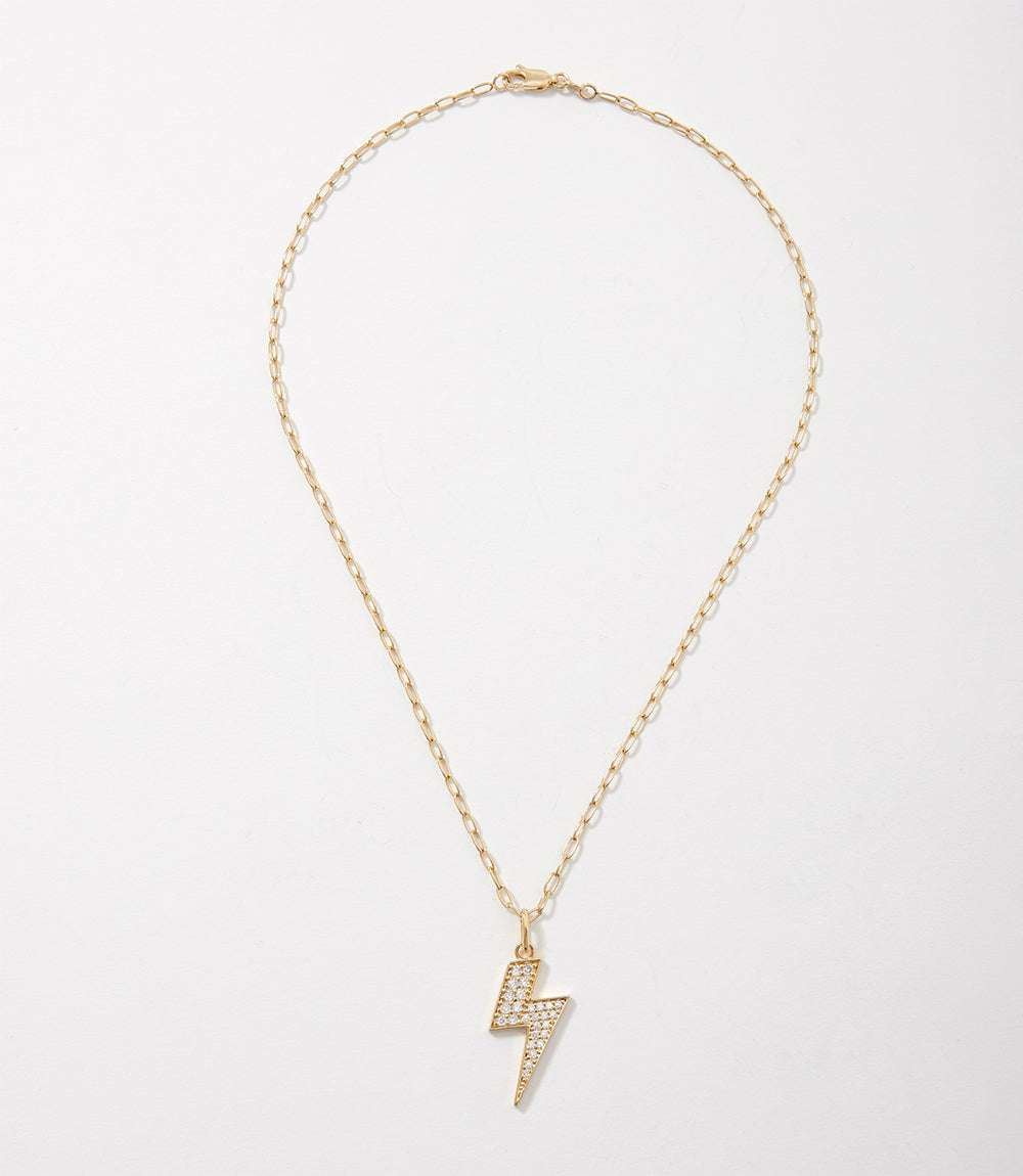 Pavé Lightning Bolt Necklace