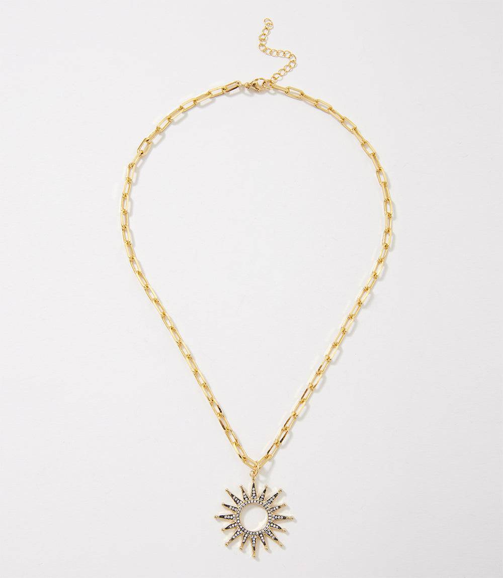 Pavé Sunburst Necklace