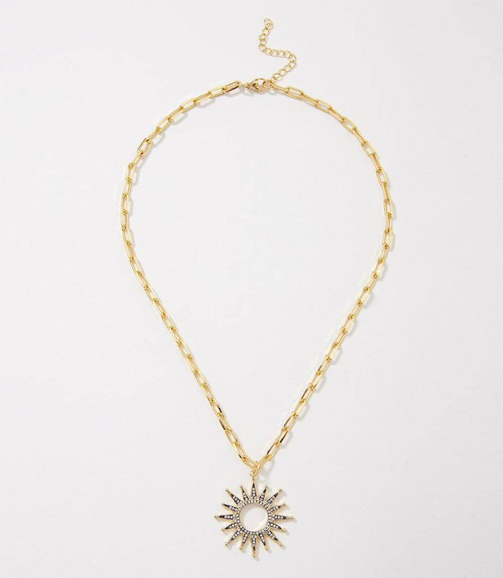 Pavé Sunburst Necklace