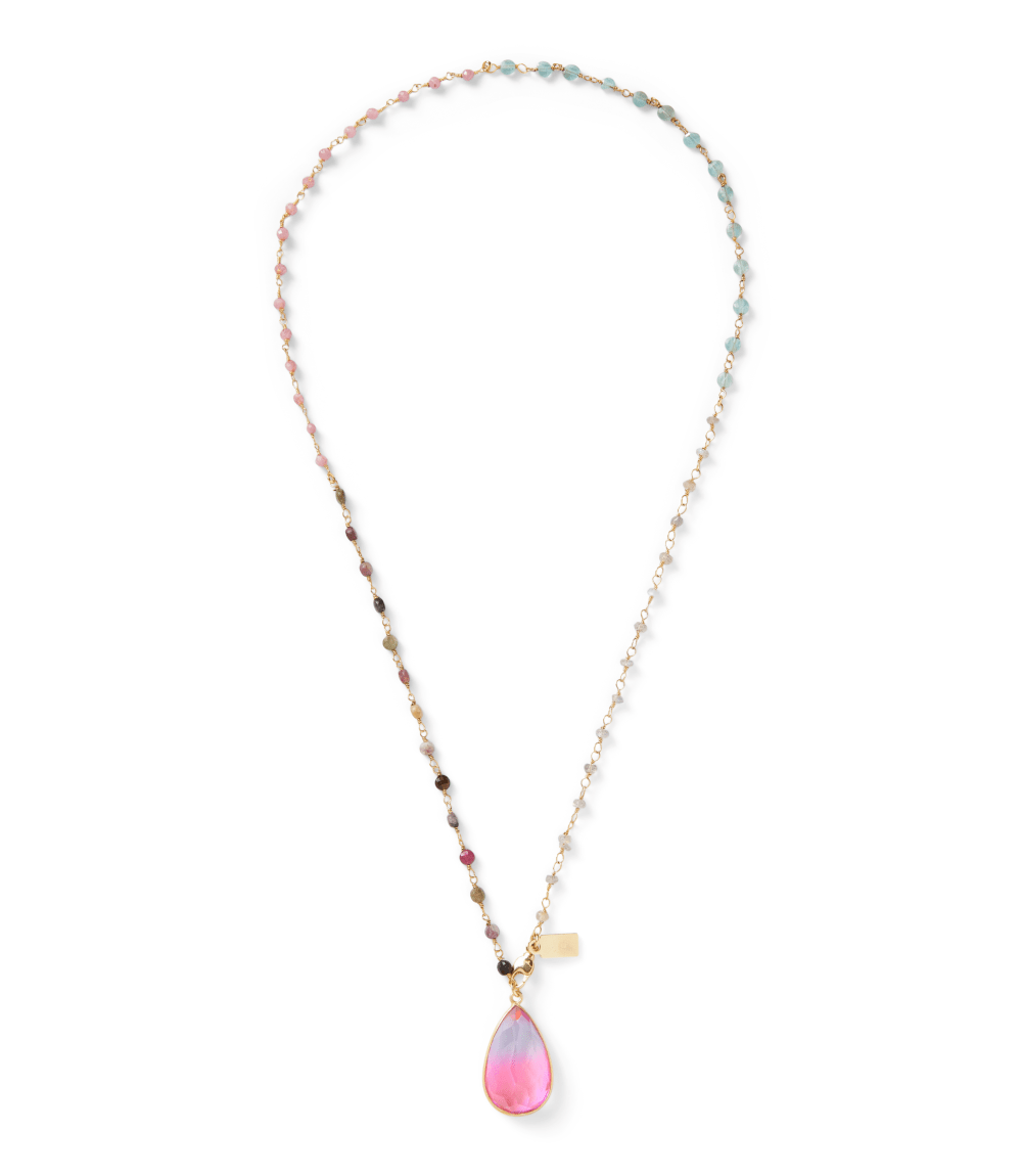 Teardrop Gemstone Necklace