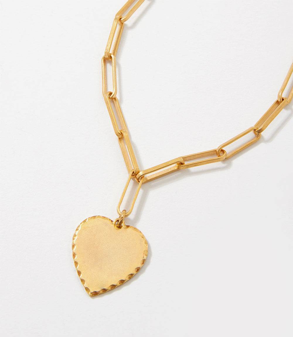 Heart Disc Necklace