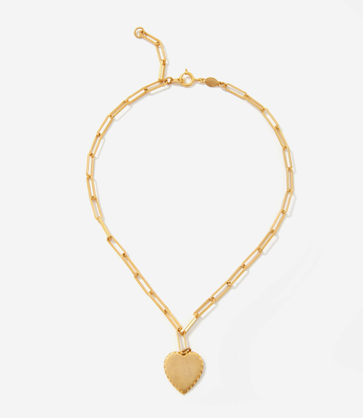 Heart Disc Necklace