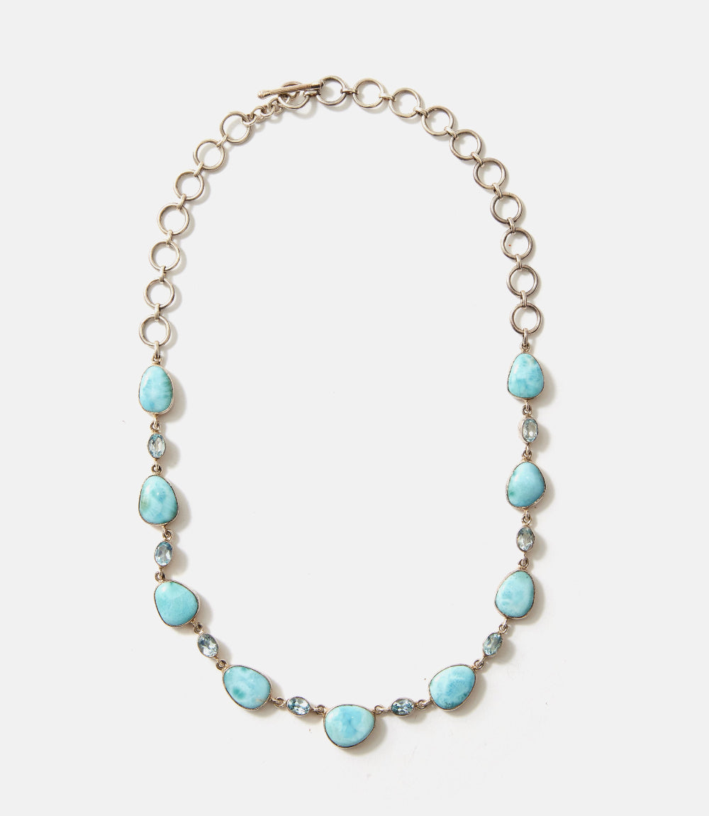 Larimar And Blue Topaz Necklace