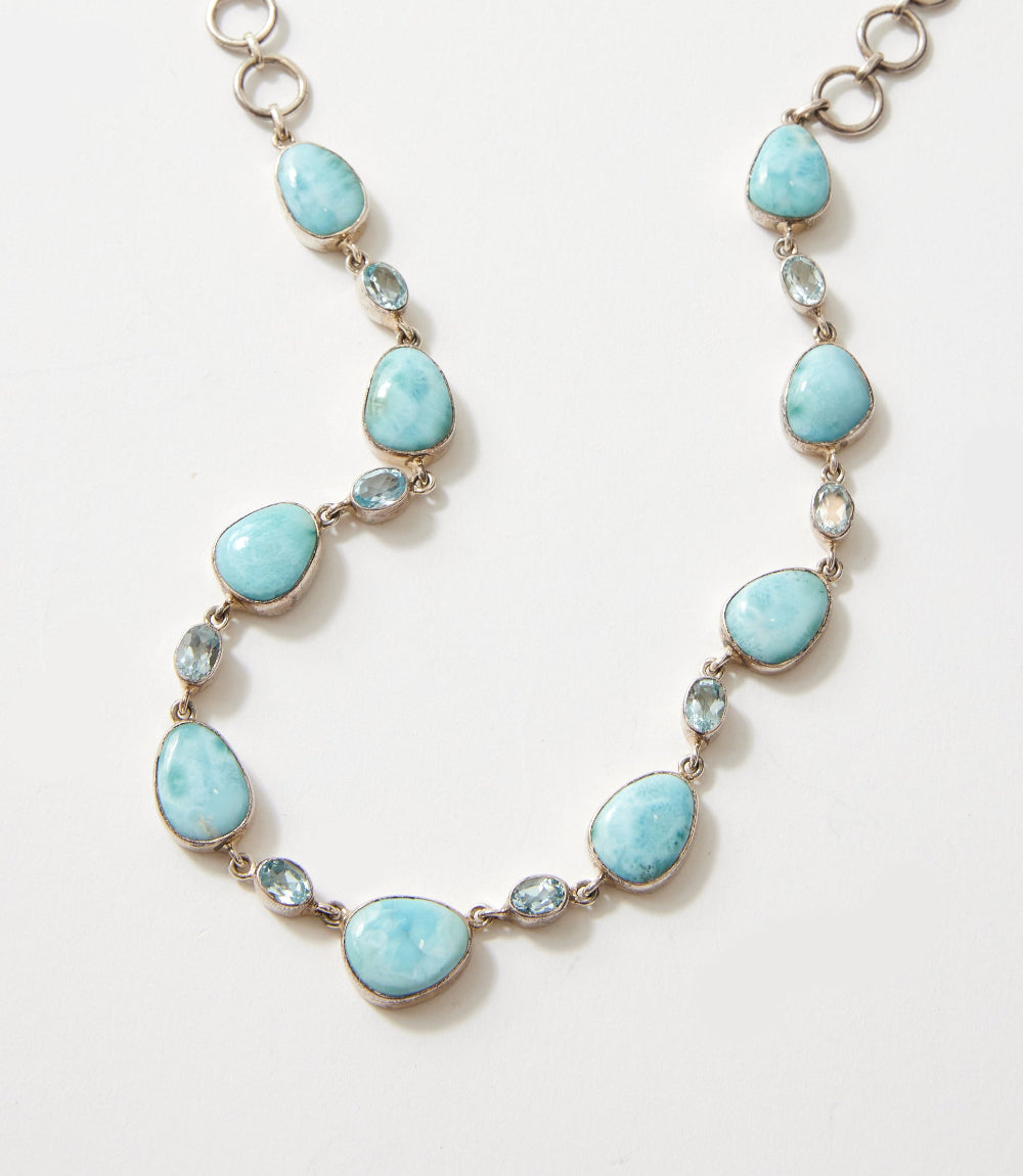 Larimar And Blue Topaz Necklace