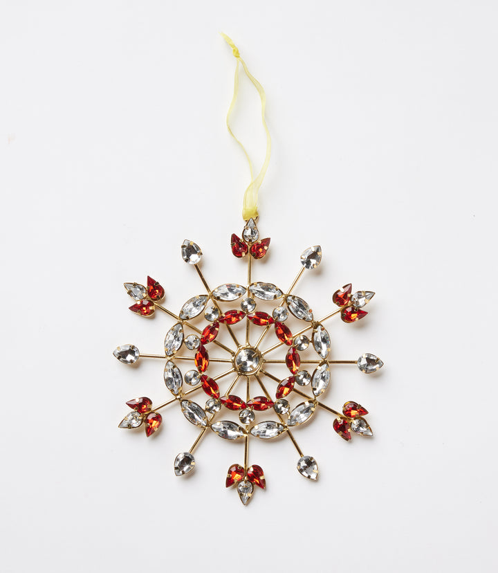 Red & Gold Jeweled Ornament
